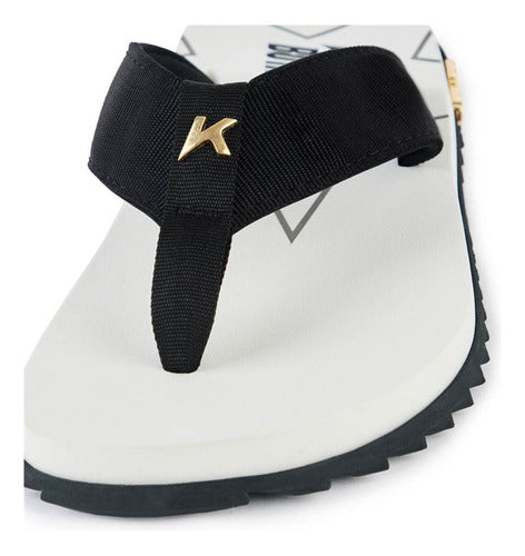 Chinelo Kenner Kivah Line Botafogo Masculino - Branco Preto