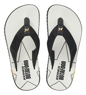 Chinelo Kenner Kivah Line Botafogo Masculino - Branco Preto