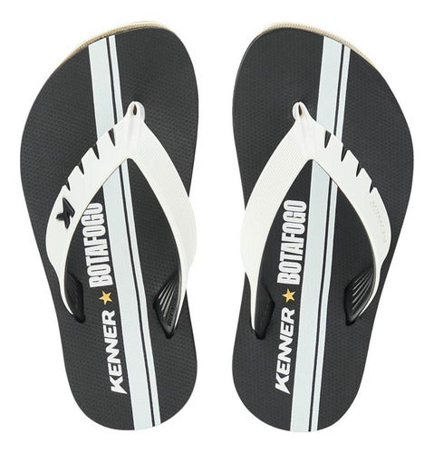 Chinelo Infantil Kenner Botafogo Red Kids - Preto E Branco
